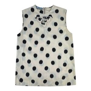 Prada Polka Dot Silk Tank Top